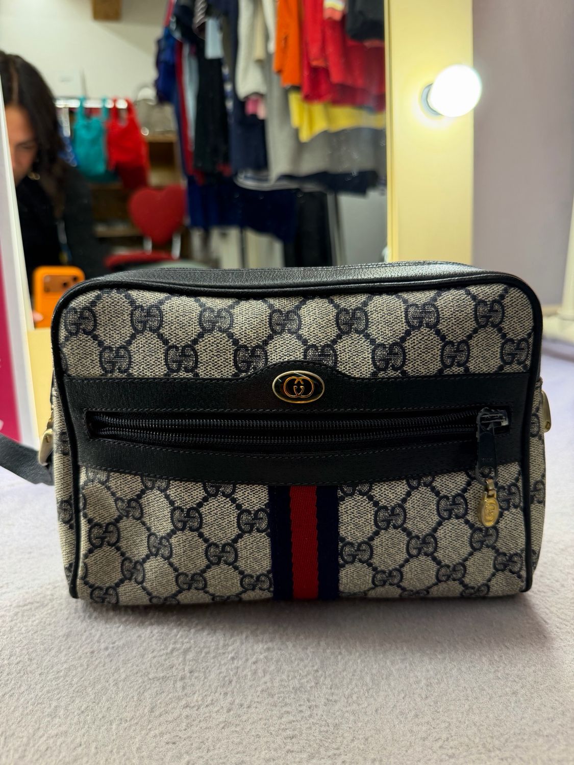 BORSA GUCCI OPHIDIA VINTAGE BLU