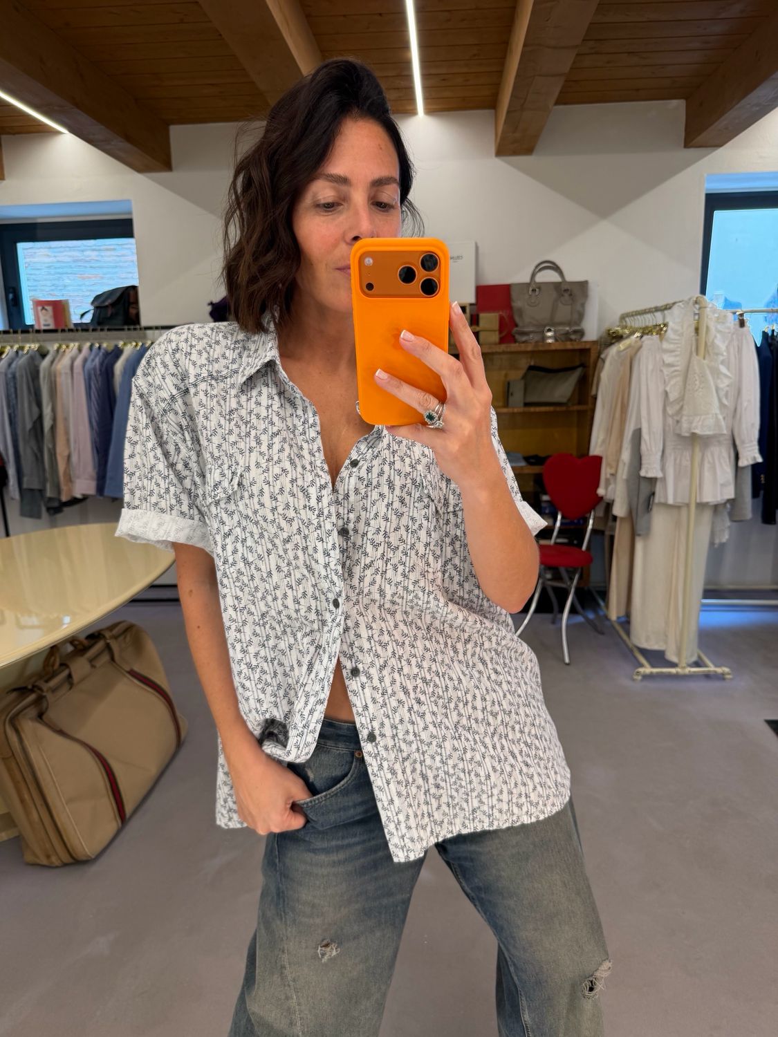 CAMICIA YSL MANICA CORTA FANTASIA