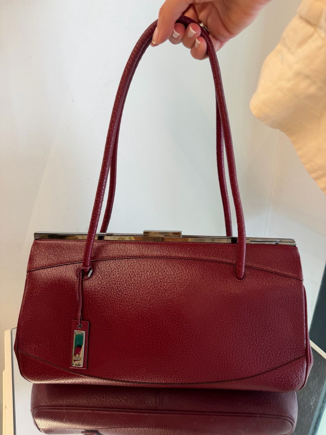 BORSA GUCCI PELLE MARTELLATA BURGUNDY
