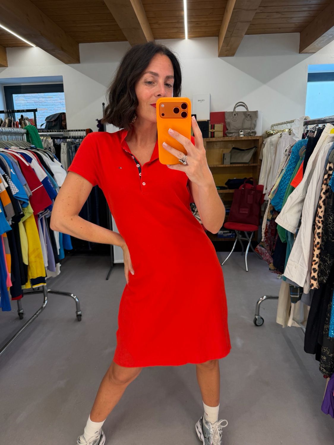 ABITO POLO TOMMY HILFIGHER ROSSO