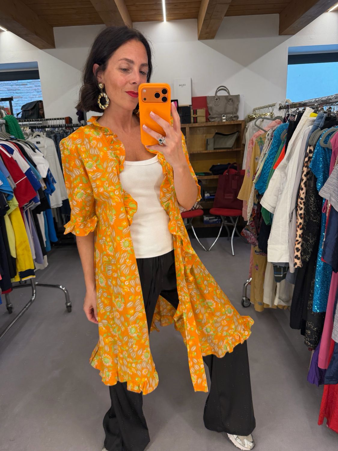 VESTAGLIA KIMONO ANNI 70 COTONE FANTASIA