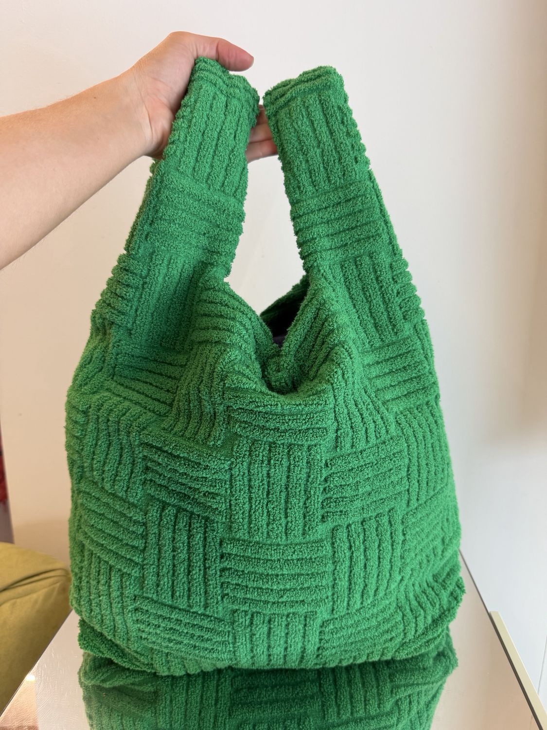 BORSA BOTTEGA VENETA SPUGNA VERDE BOTTEGA