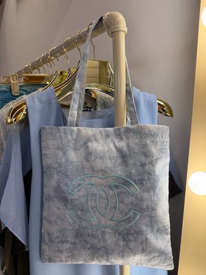  SHOPPER CHANEL TELA CANVAS SIMIL DENIM MARMORIZZATO