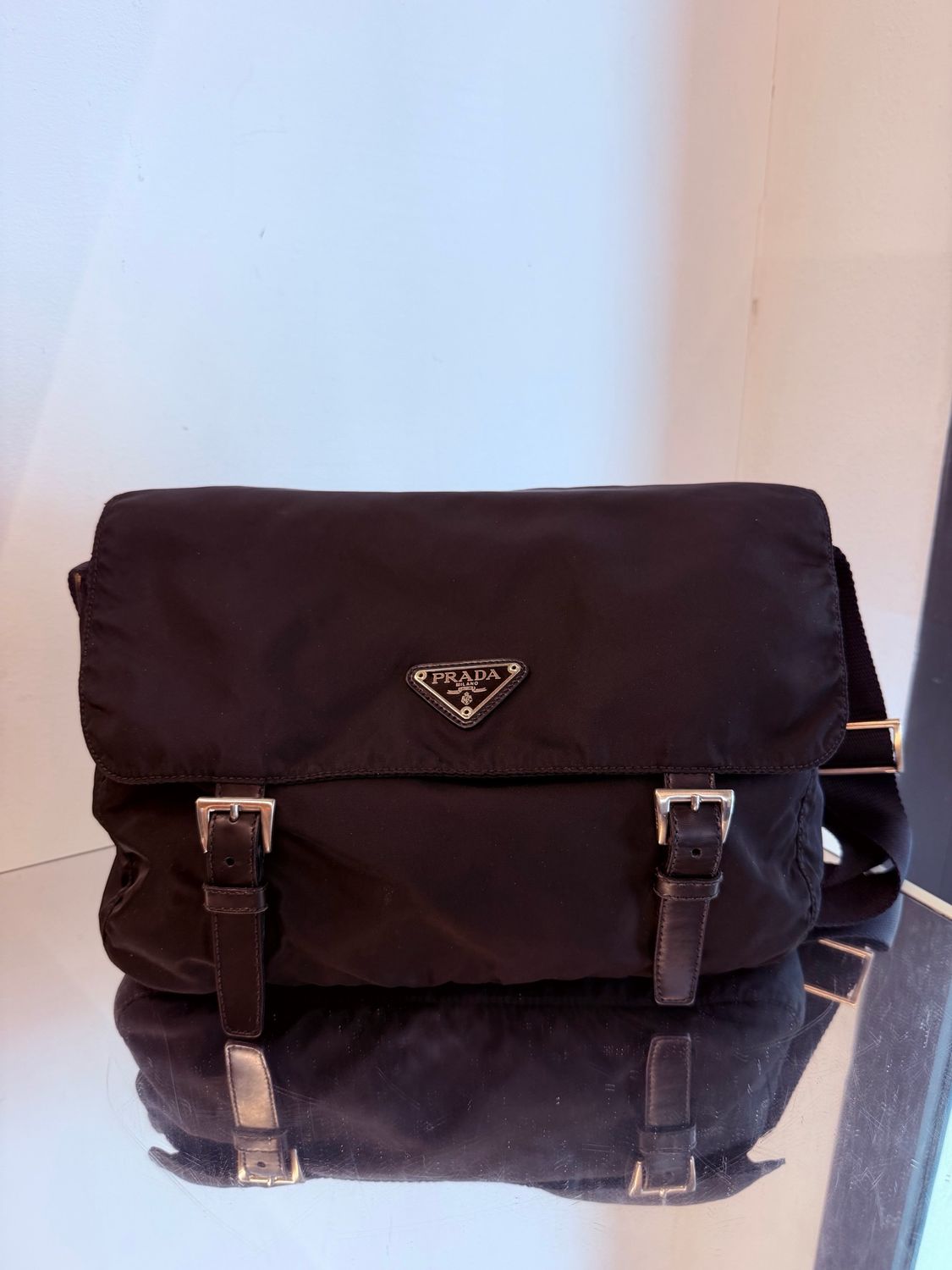 PRADA MESSANGER NYLON NERO VINTAGE 
