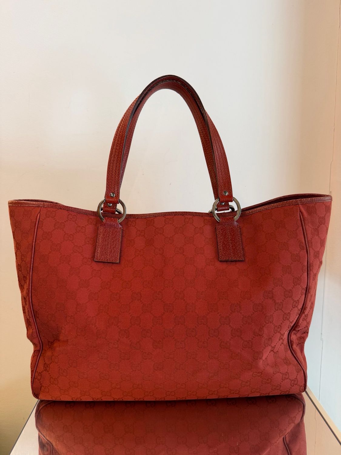 SHOPPER GUCCI TRAPEZIO MAXI ROSSO