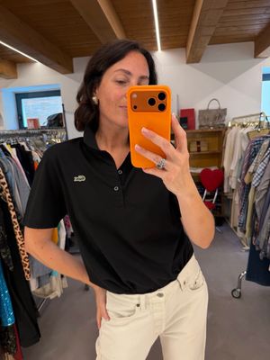 POLO LACOSTE NERA UOMO TG L