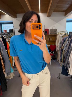 POLO LACOSTE AZZURRO UOMO TG L