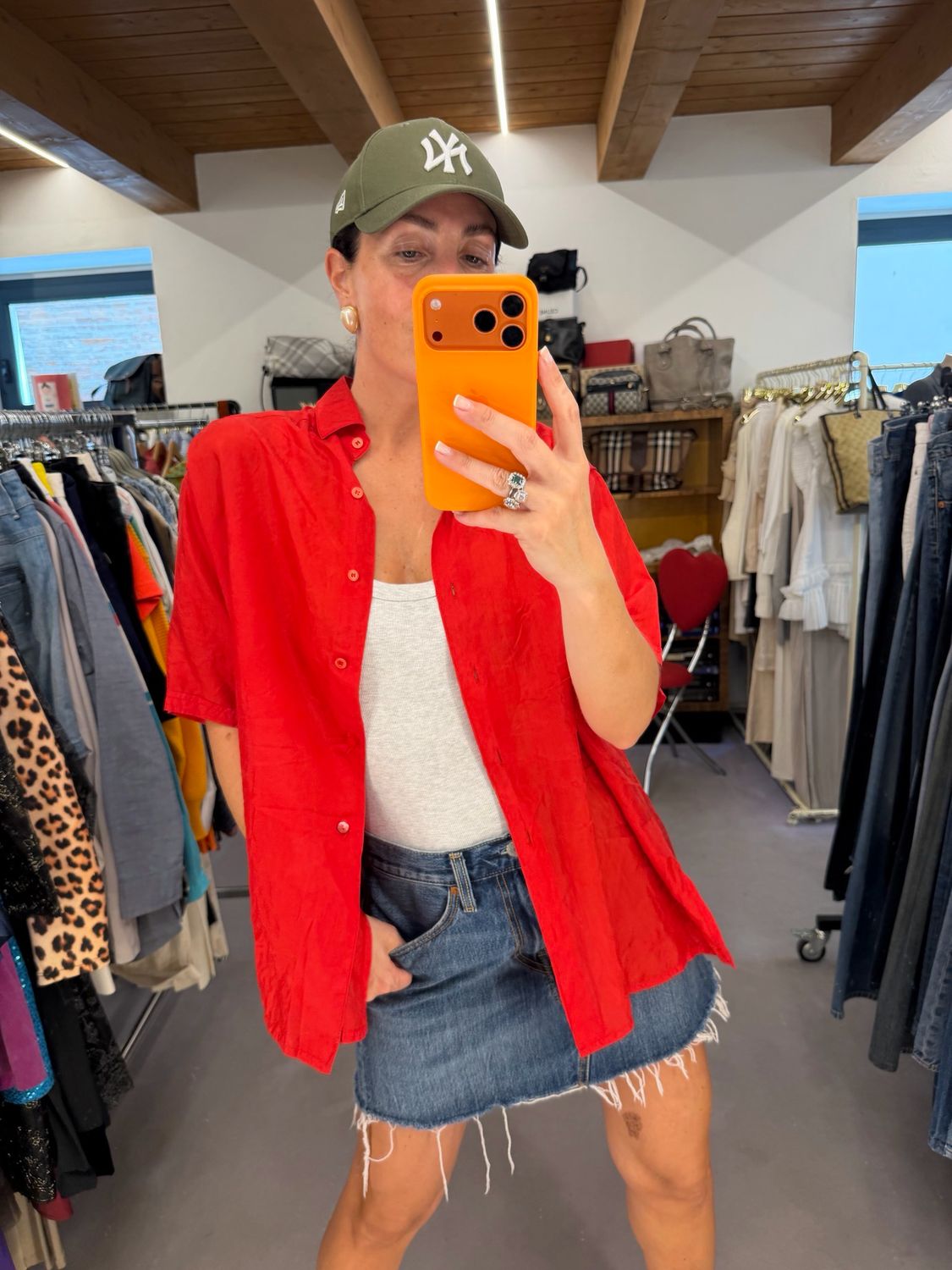CAMICIA PURA SETA ROSSA