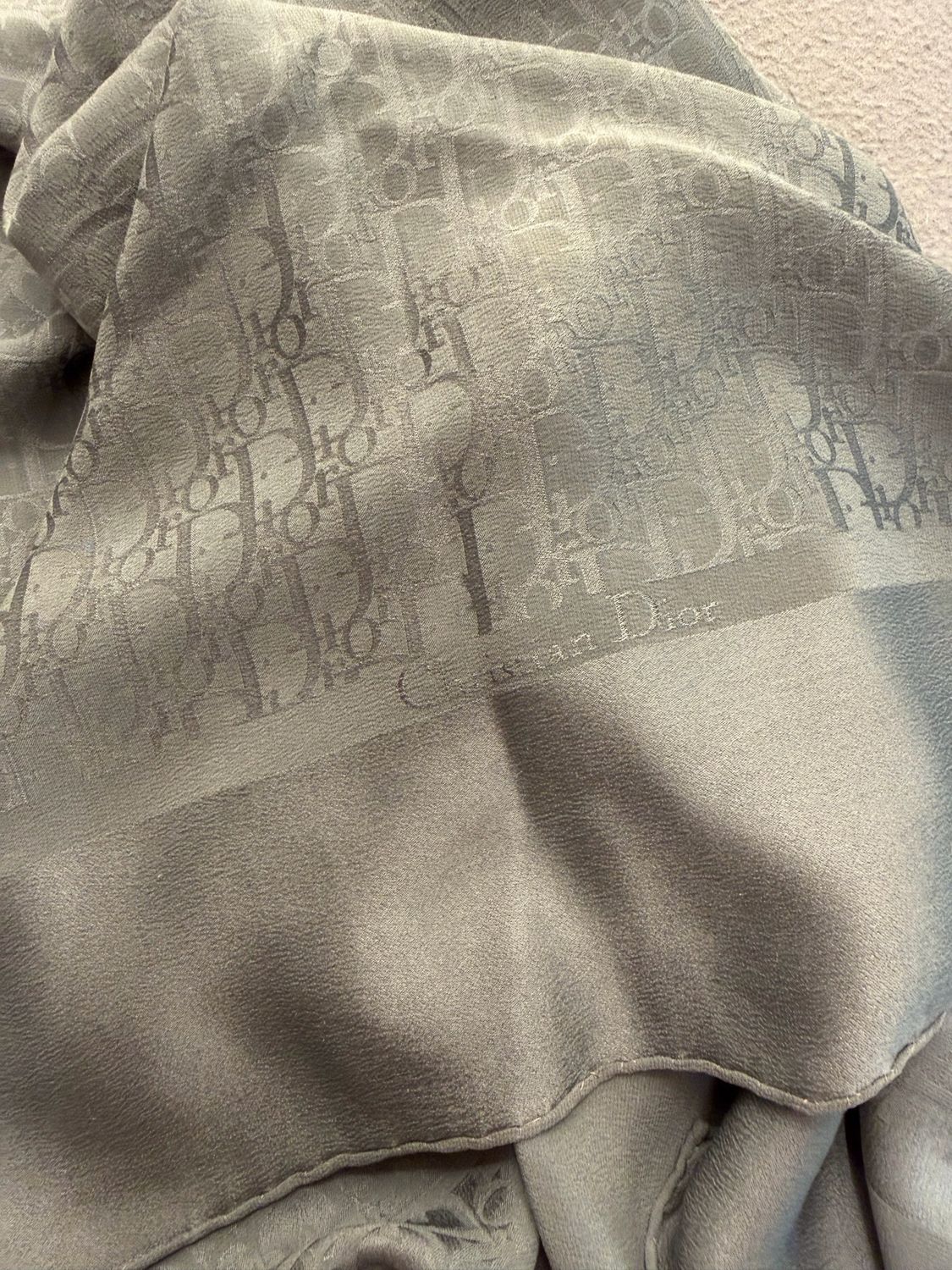 FOULARD DIOR MONOGRAM GRIGIO PERLA