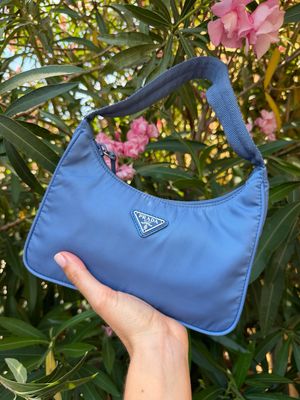 BORSA PRADA NYLON CIELO