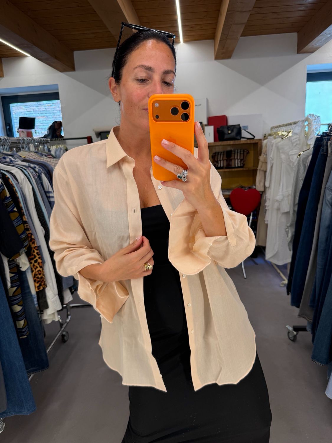 CAMICIA YSL ROSA PESCA CHIARO