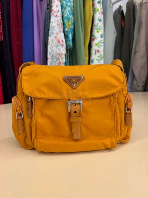 TRACOLLA PRADA MESSANGER PAPAYA CON TASCHE LATERALI 
