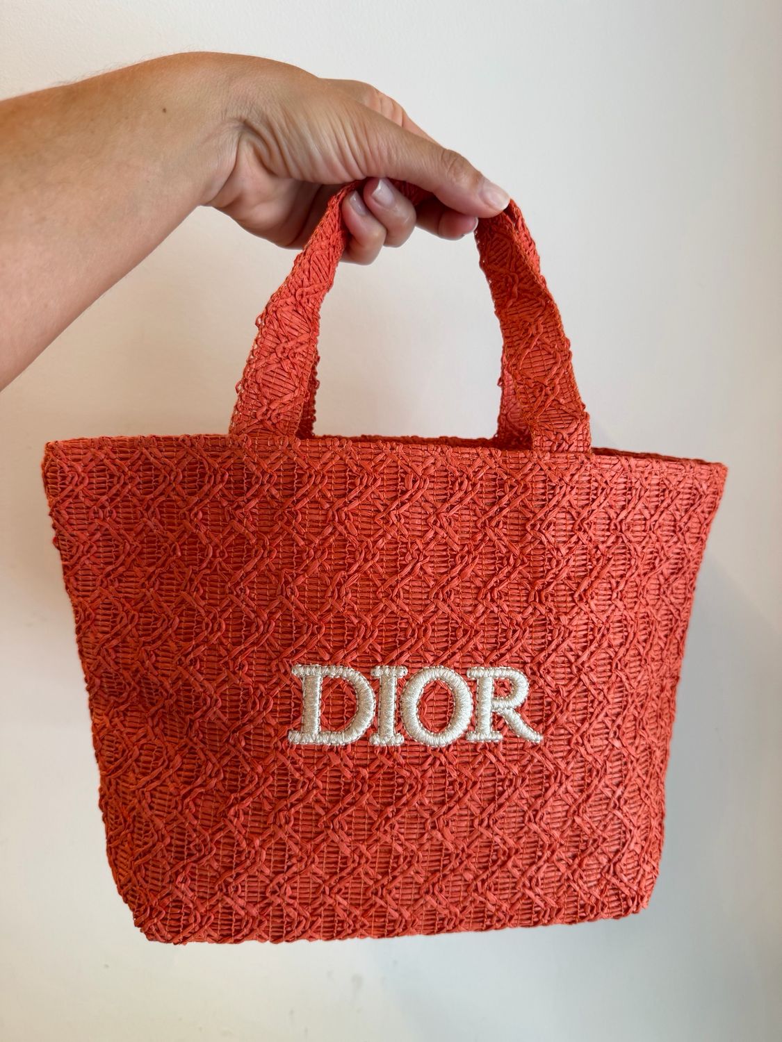 SHOPPERINA DIOR PAGLIA ARANCIO ARAGOSTA LINEA BEAUTY 