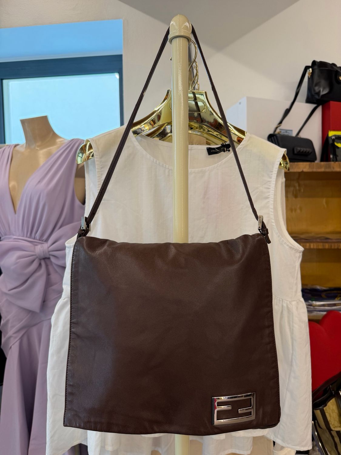 BORSA FENDI PELLE MORBIDISSIMA COLOR CIOCCOLATO