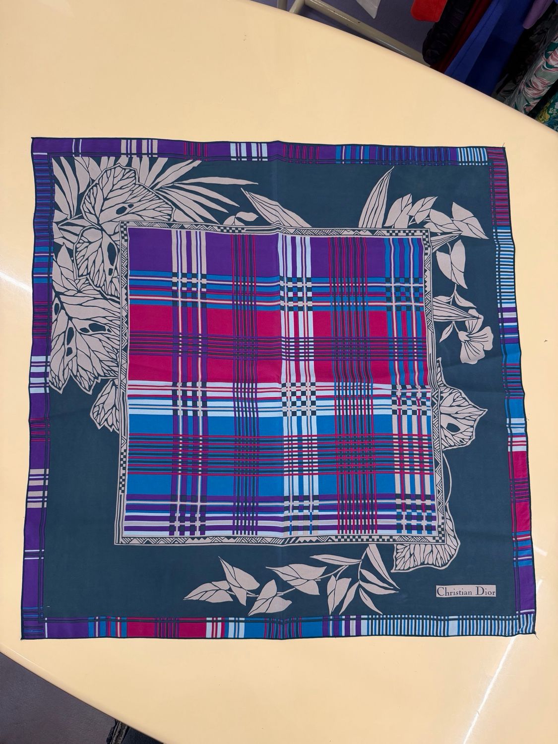 FOULARD DIOR SCOZZESE 66x66