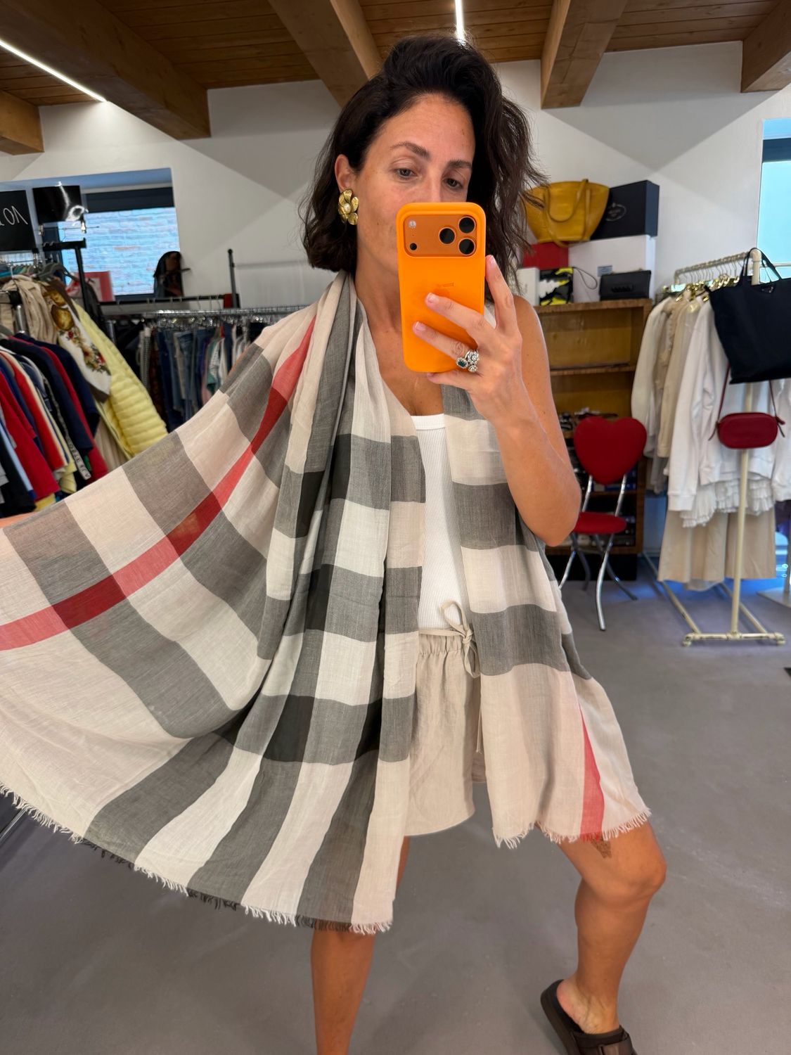 PASHMINA BURBERRY CHECK MAXI
