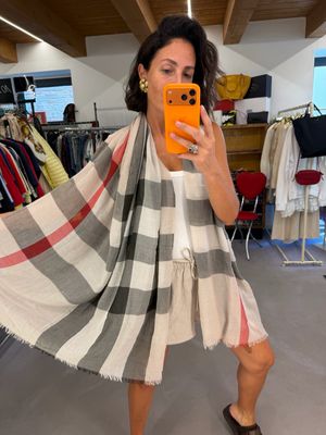 PASHMINA BURBERRY CHECK MAXI