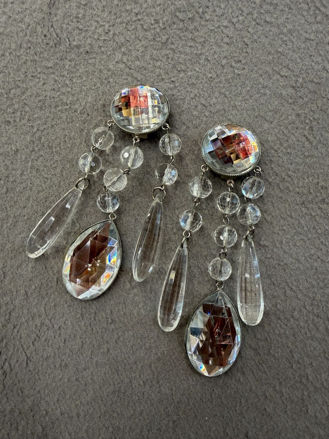 ORECCHINI CHANDELIER VINTAGE CRISTALLI