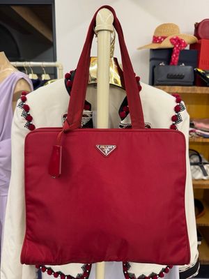 BORSA PRADA NYLON ROSSO SCURO