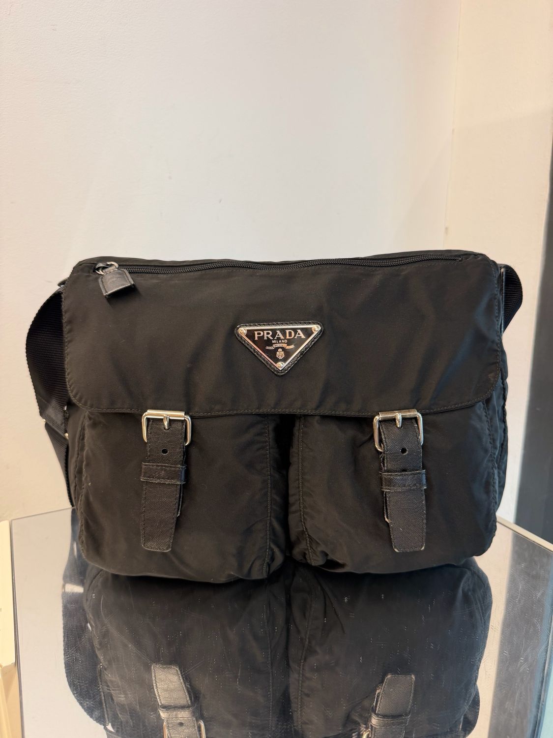 PRADA MESSANGER VINTAGE MAXI LOGO