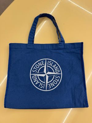MAXI BAG STONE ISLAND TELA DENIM BLUETTE