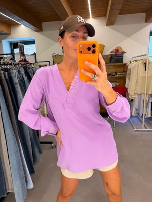 BLUSA EMILIO PUCCI PURA SETA LAVANDA