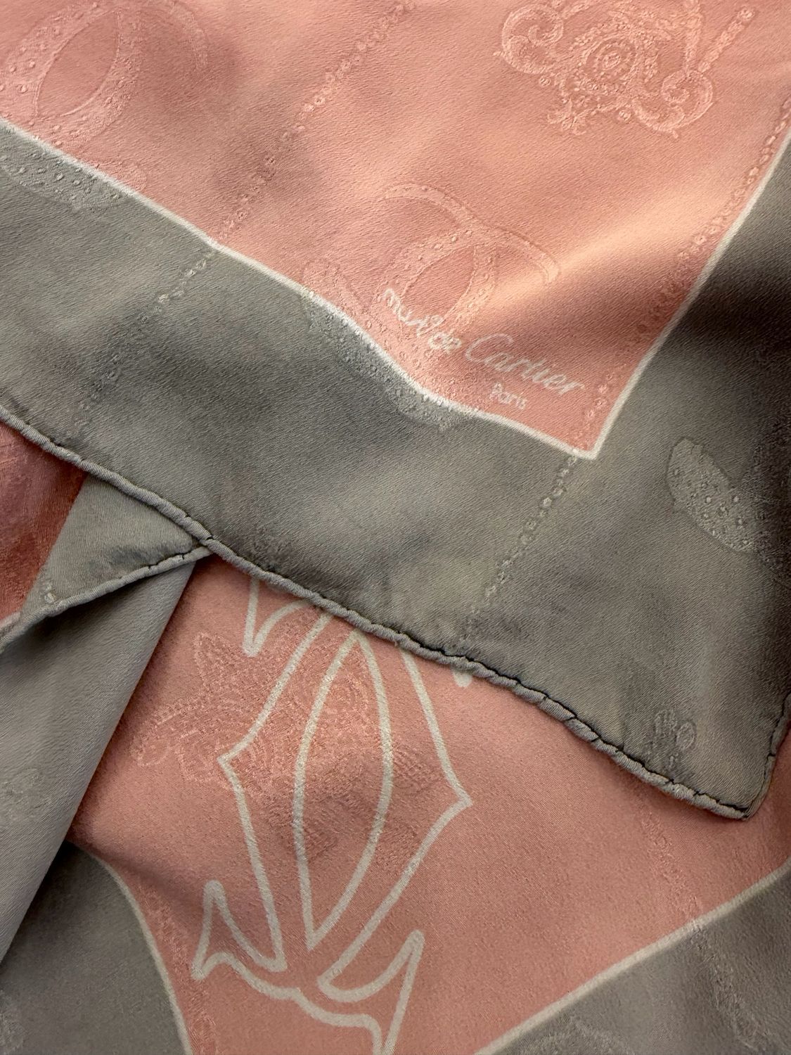 FOULARD CARTIER PURA SETA BICOLOR 85X85