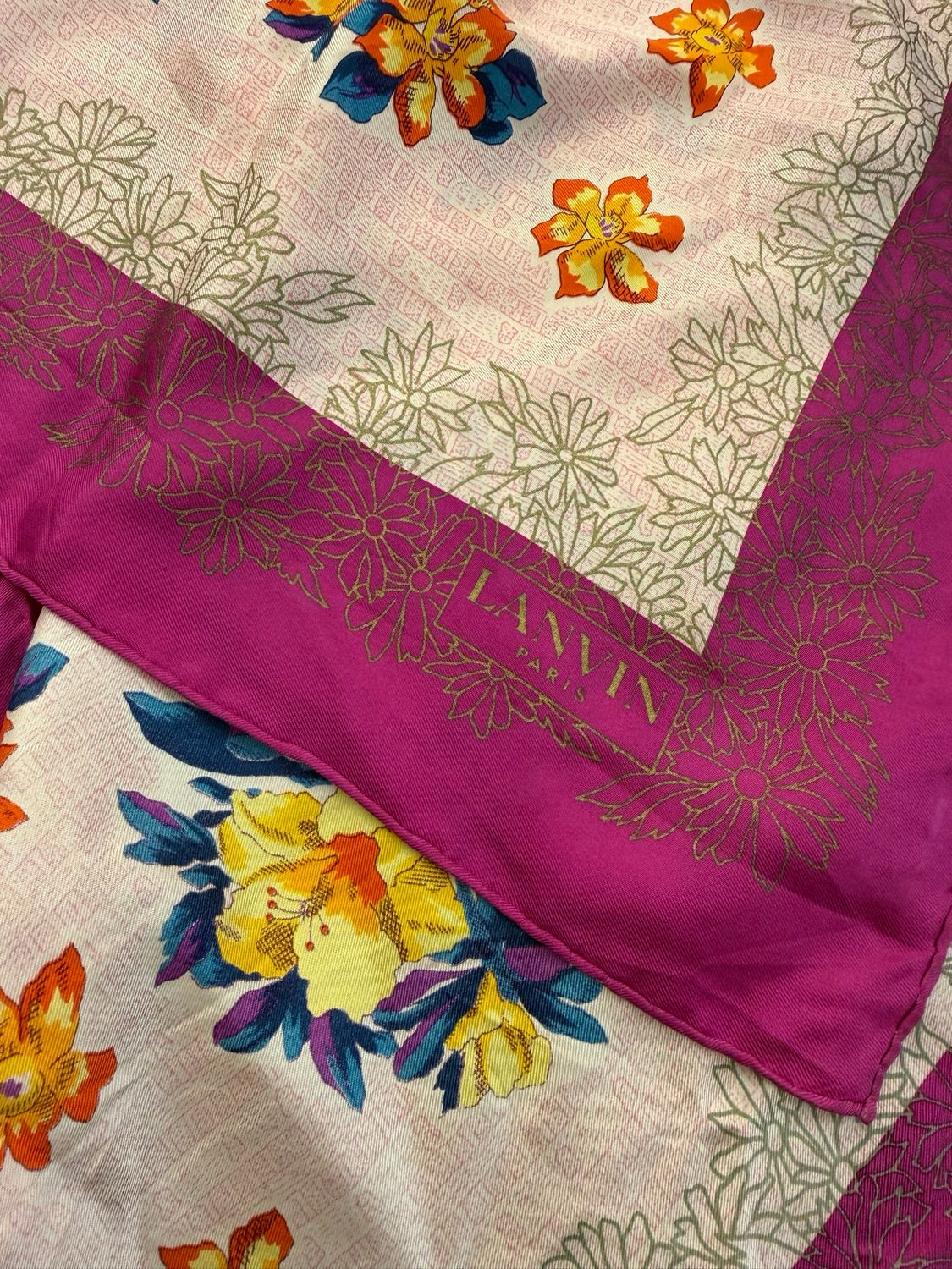 FOULARD LANVIN PURA SETA FLOREALE 85X85