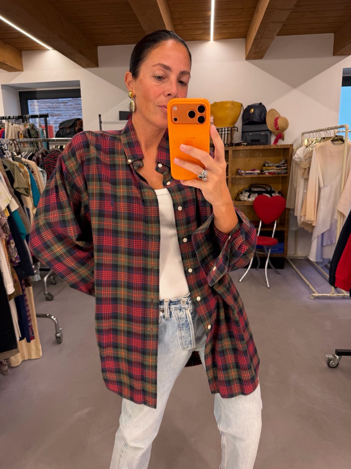 CAMICIA RALPH LAUREN SCOZZESE TG XL OVER