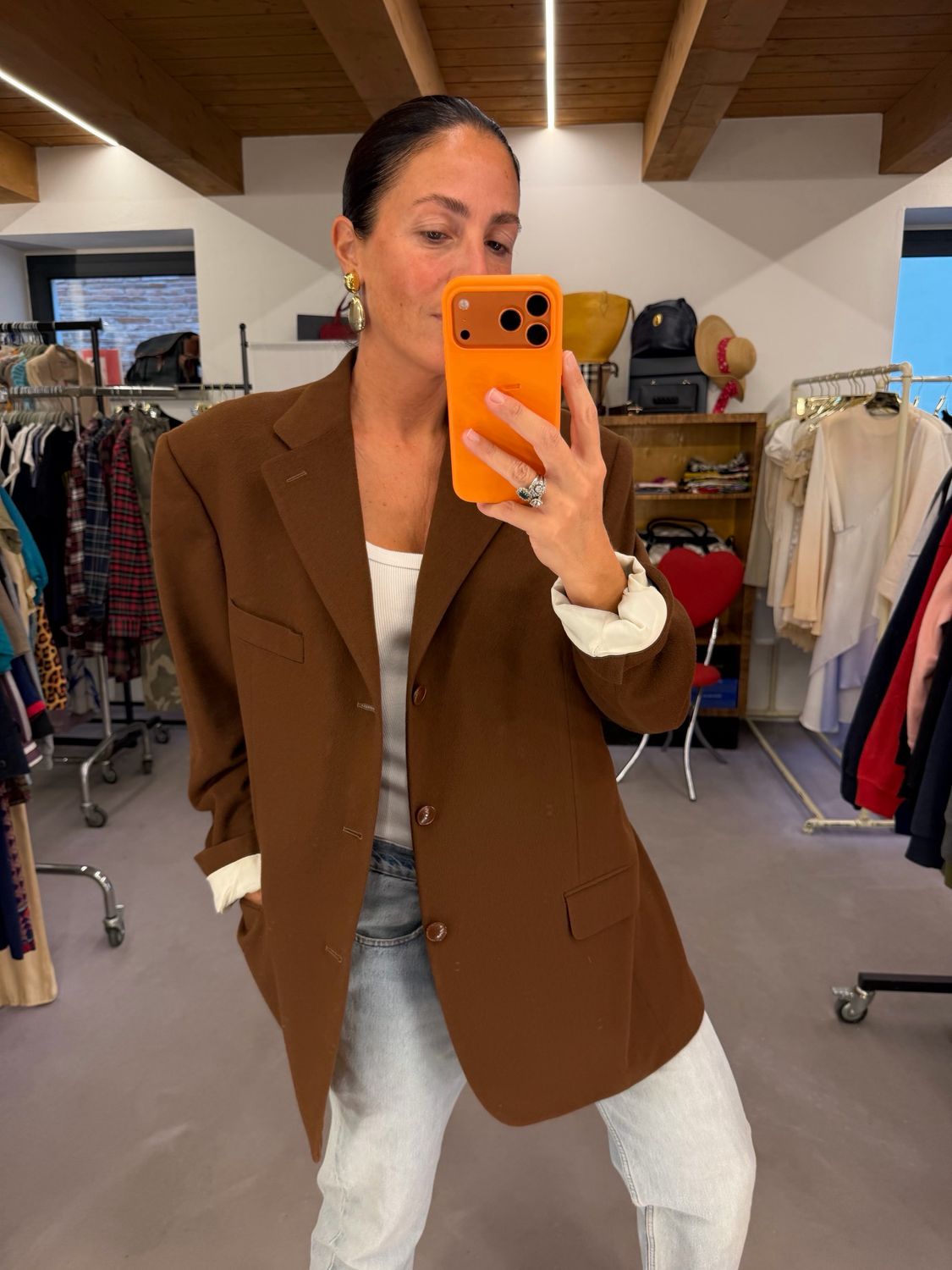 BLAZER YSL LANIFICIO ZEGNA MARRONE TG 54