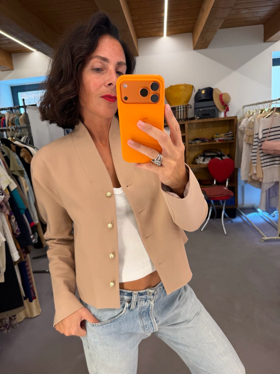 GIACCA CHRISTIAN DIOR BOTTONI PERLE CON LOGO