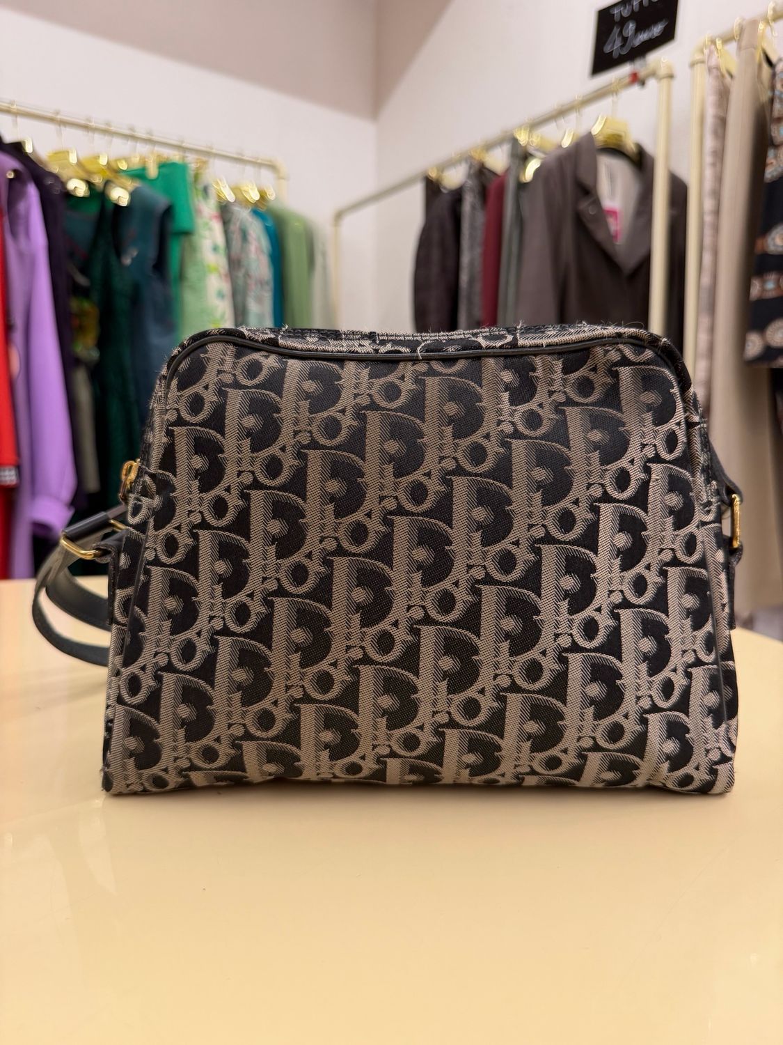 TRACOLLA DIOR MONOGRAM OBLIQUE BLU