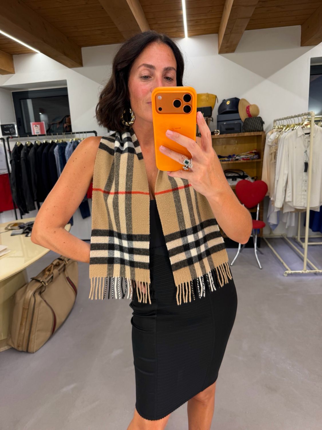 SCIARPA BURBERRY LANA E CASHMERE MAXI CHECK CLASSICO
