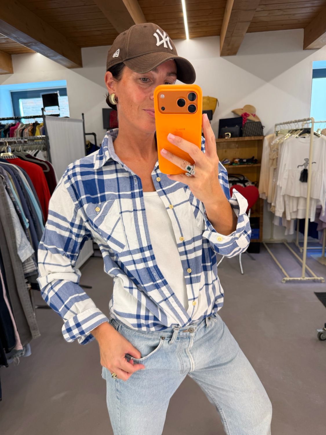 CAMICIA TOMMY HILFIGHER BIANCO BLU SCOZZESE