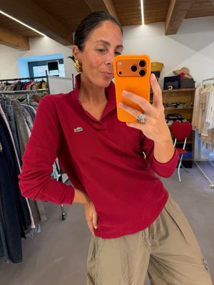 POLO LACOSTE BORDEAUX TG S