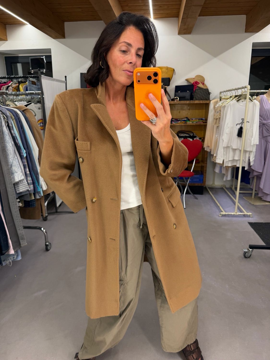 CAPPOTTO MAX MARA CAMMELLO PURA LANA VERGINE PIACENZA CASHMERE TG 42