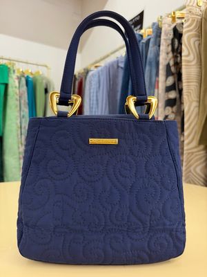 BORSA VINTAGE YSL BLU CUORI ORO