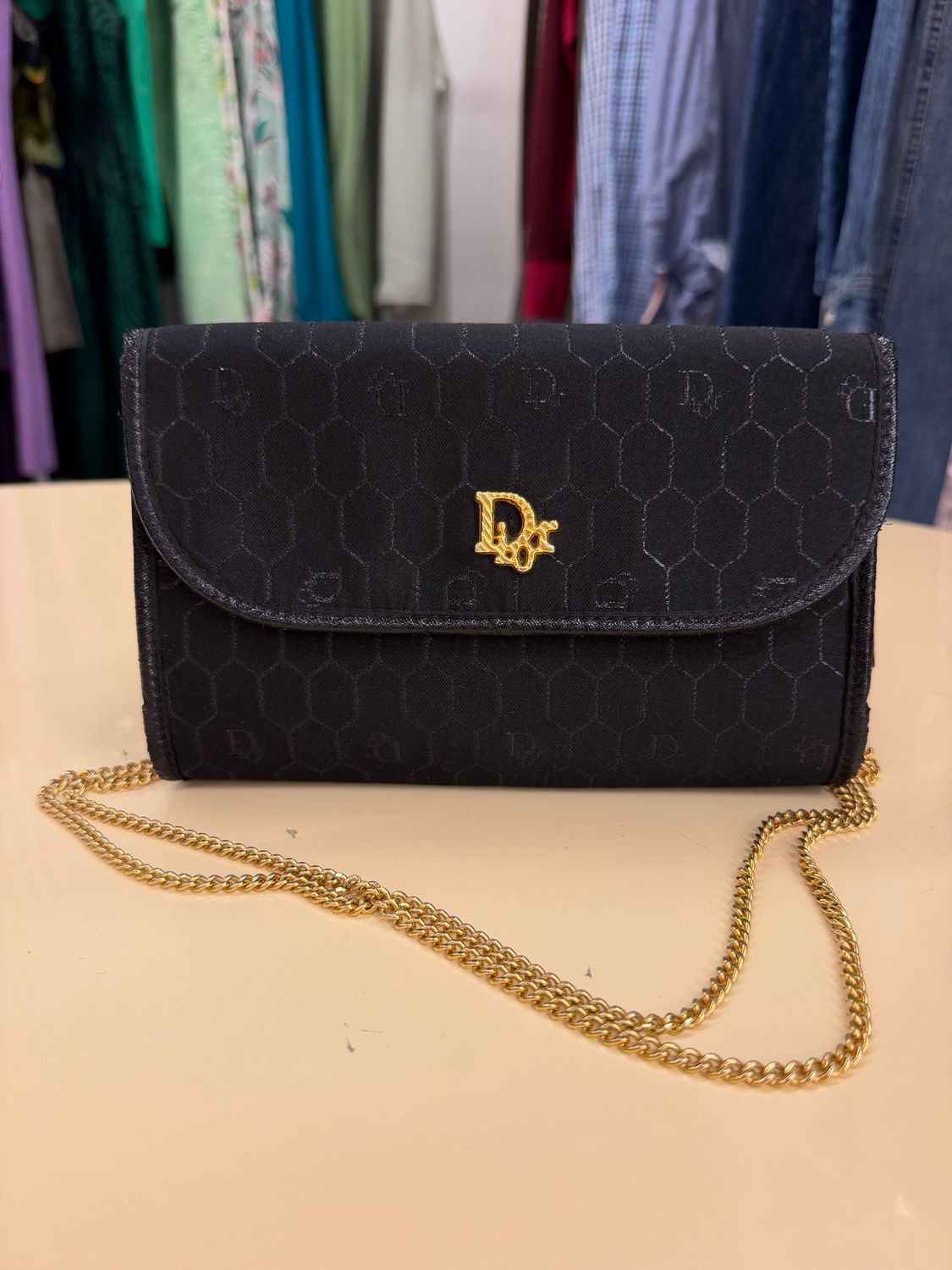 TRACOLLINA DIOR NERA CATENA ORO