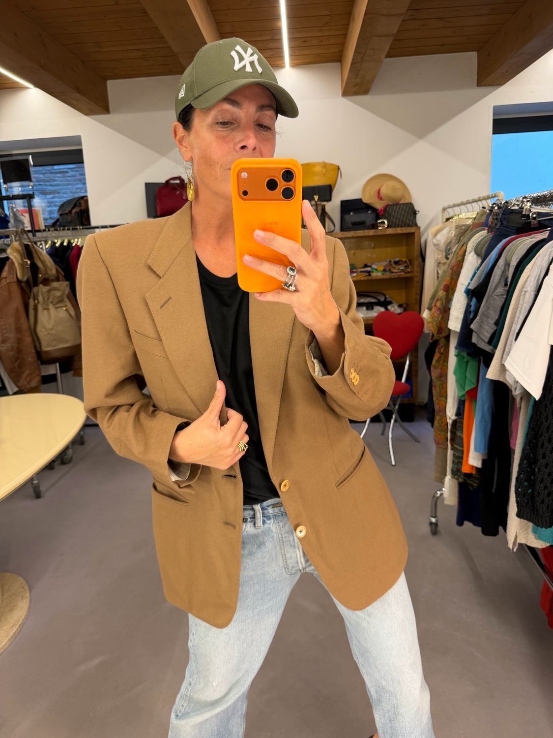 BLAZER ERMENEGILDO ZEGNA CASHMERE E LANA CAMMELLO