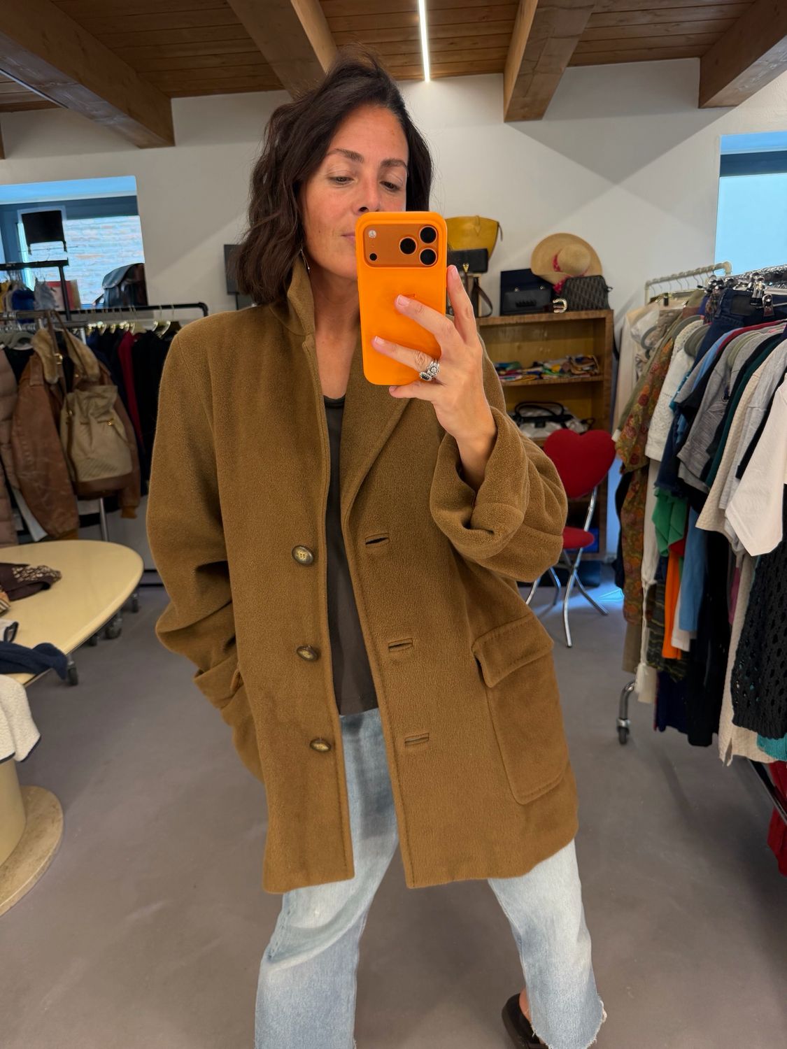 CAPPOTTO MAX MARA MIDI LANA E CASHMERE CAMMELLO SCURO
