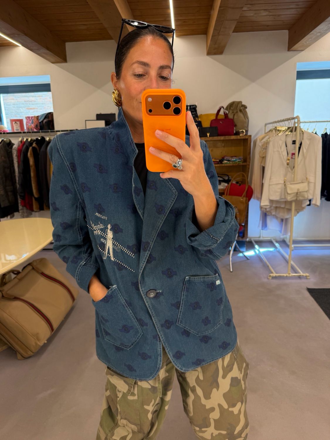 BLAZER DENIM VINTAGE ANNI 80