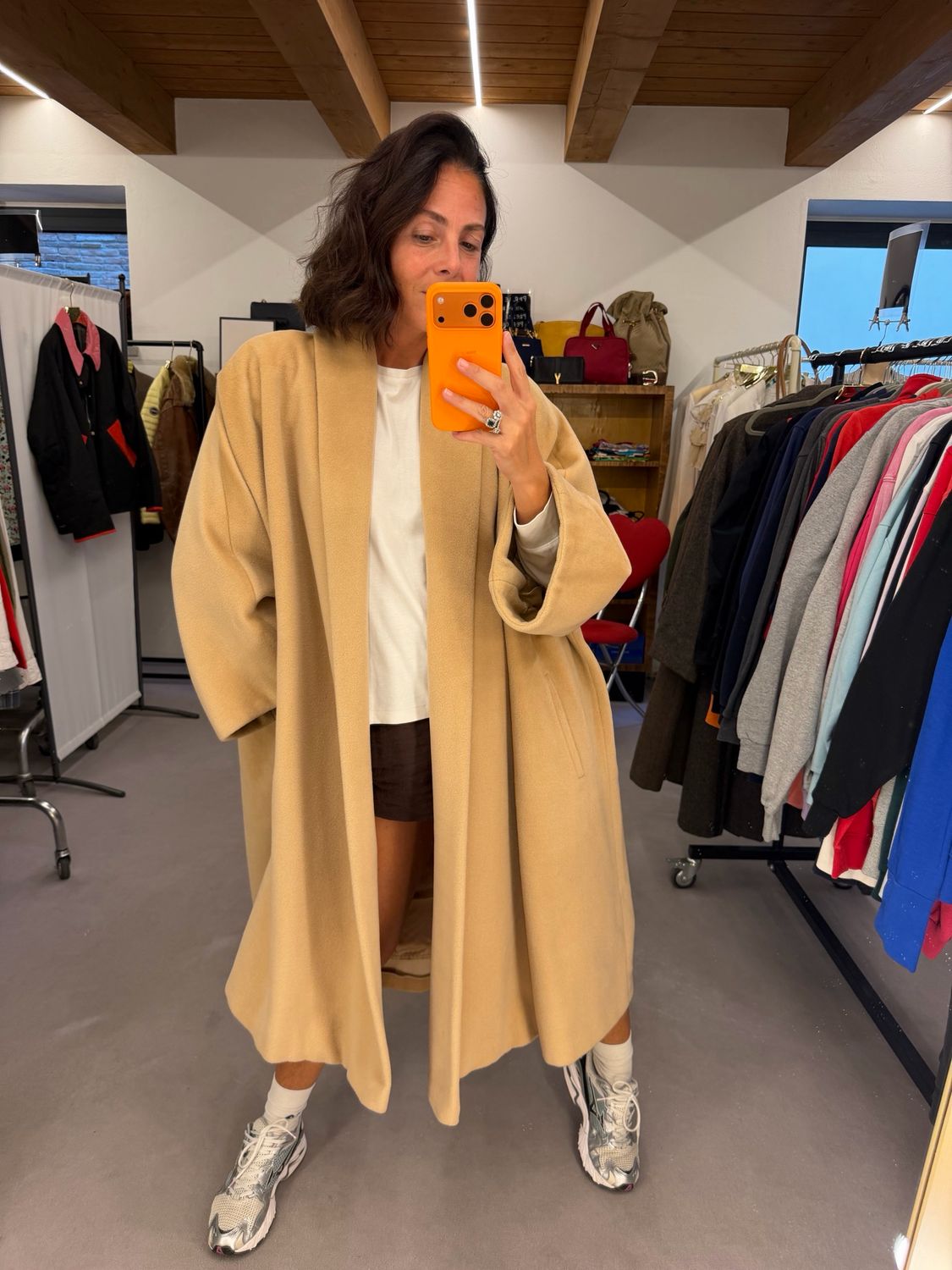 CAPPOTTO MAX MARA CAMMELLO CHIARO REVER SCIALLATO LUNGO