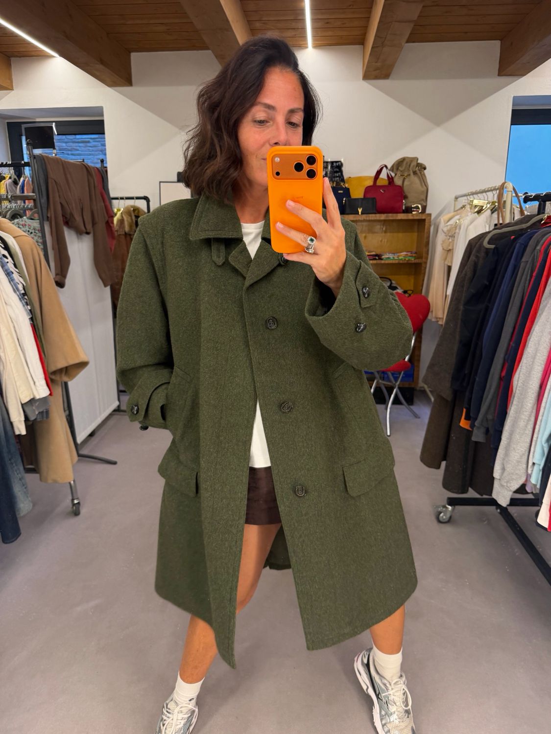 LODEN VERDE VINTAGE PURA LANA VERGINE TG 52