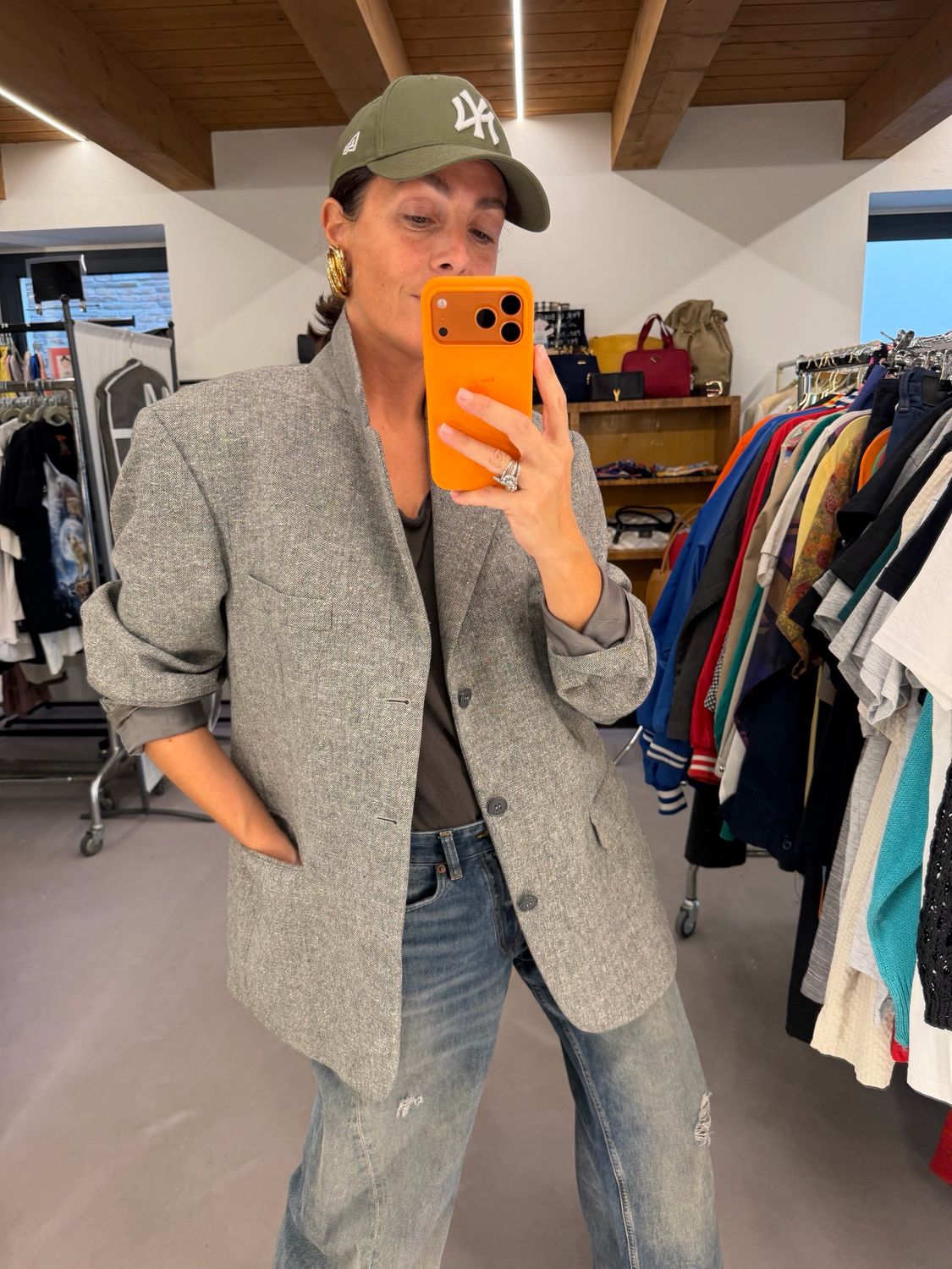BLAZER LANIFICIO VITALE SALE E PEPE CHIARO TG 50 UNISEX
