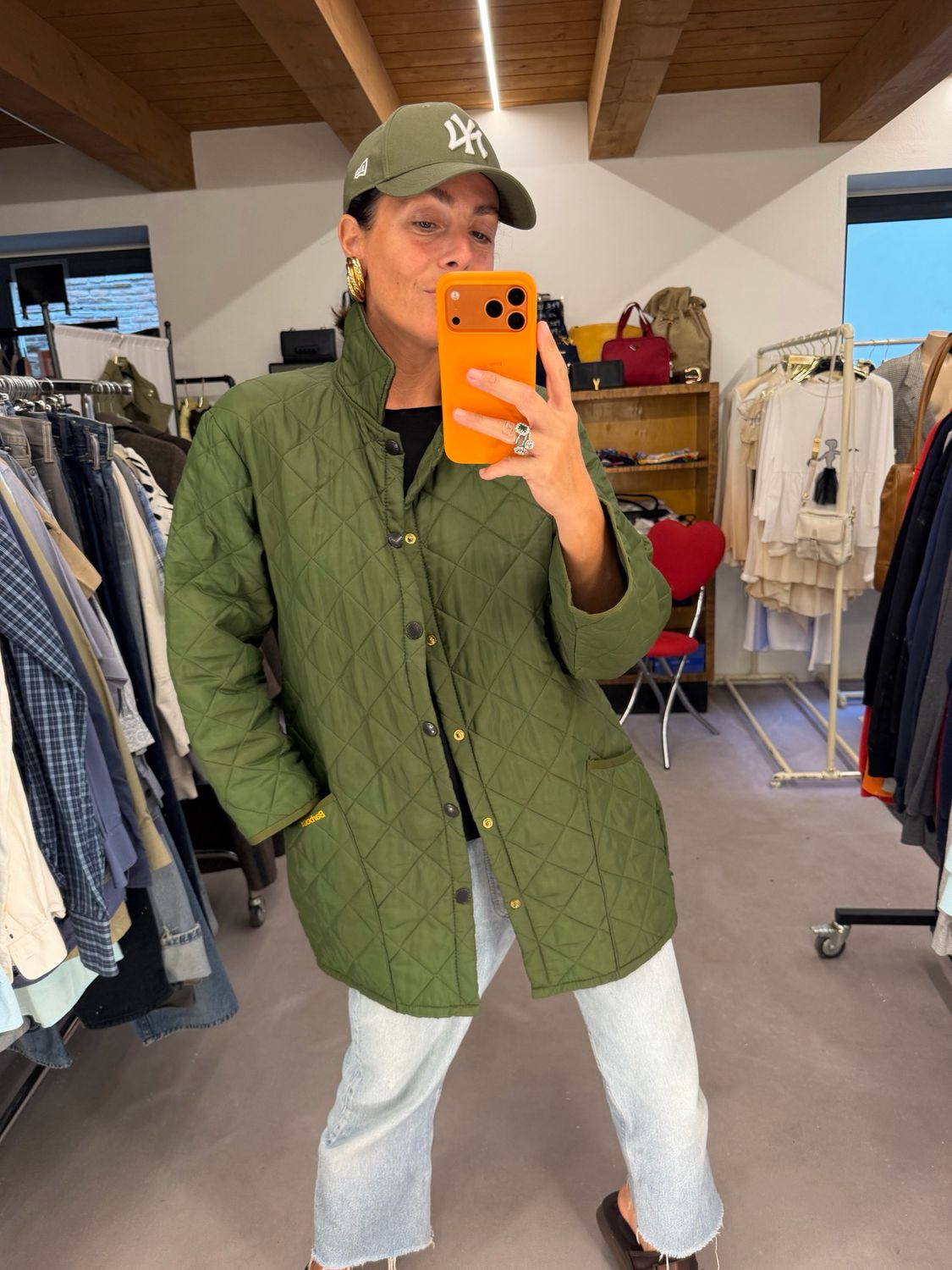 TRAPUNTINO CLASSICO BARBOUR VERDE COLLETTO VELLUTO MILLERIGHE TESTA DI MORO TG L UNISEX