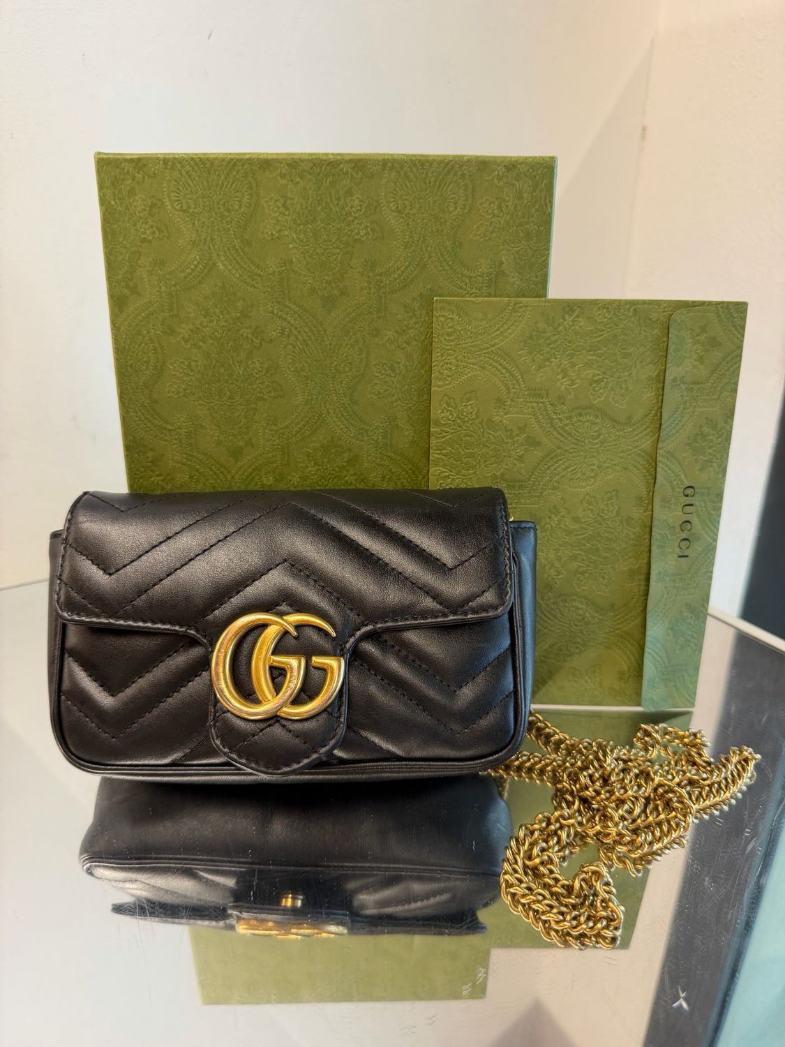MINI MARMONT GUCCI PELLE NERA