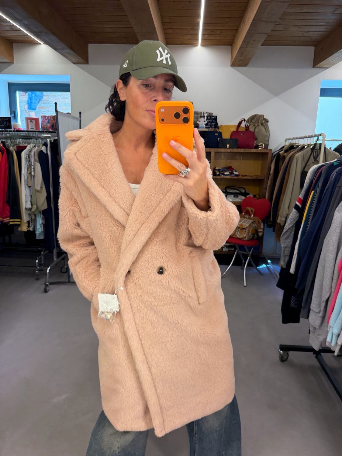 MAX MARA CAPPOTTO TEDDY ROSA CHIARO TG S NUOVO