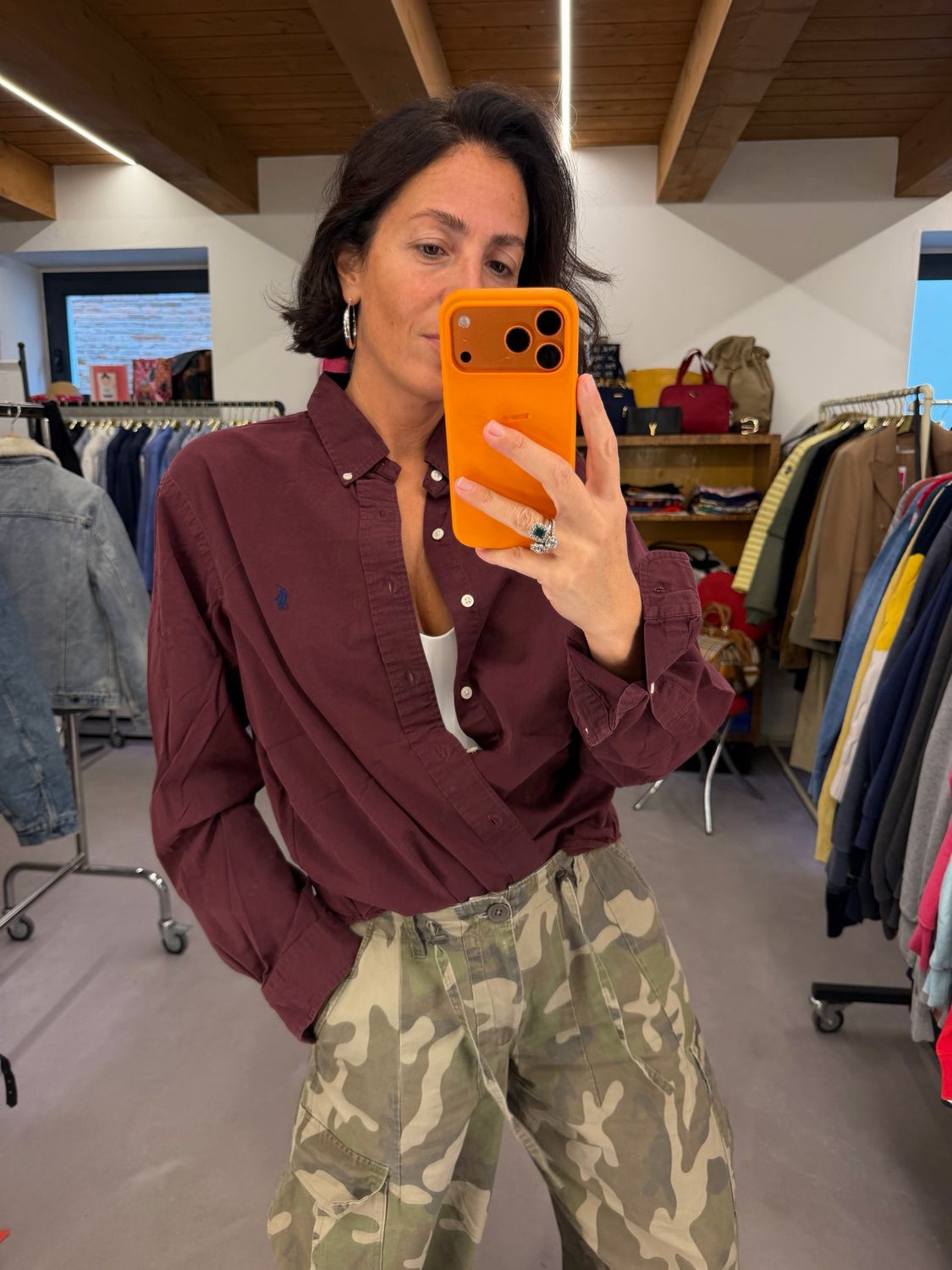 CAMICIA RALPH LAUREN BORGOGNA