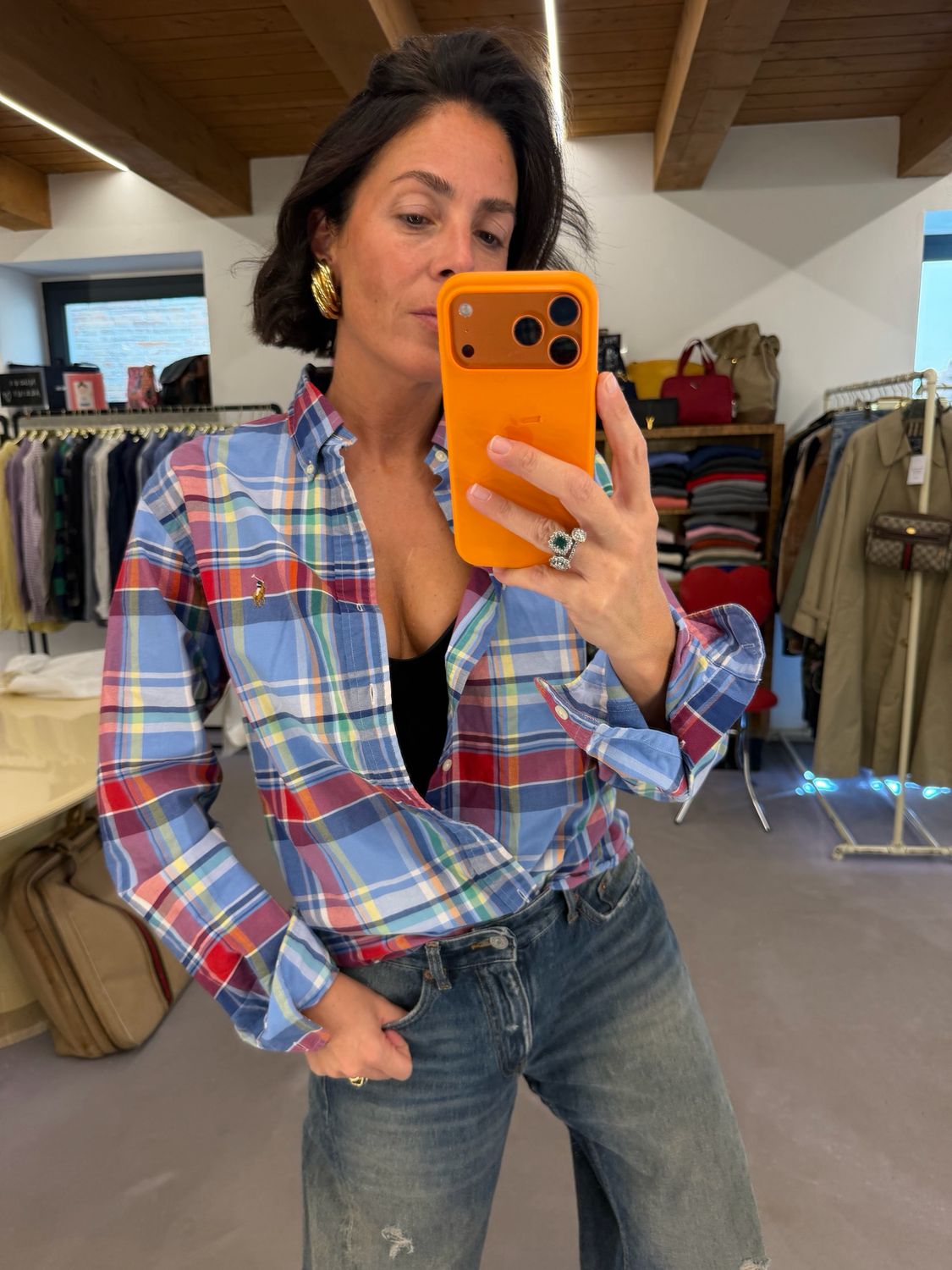 CAMICIA RALPH LAUREN SCOZZESE LILLA