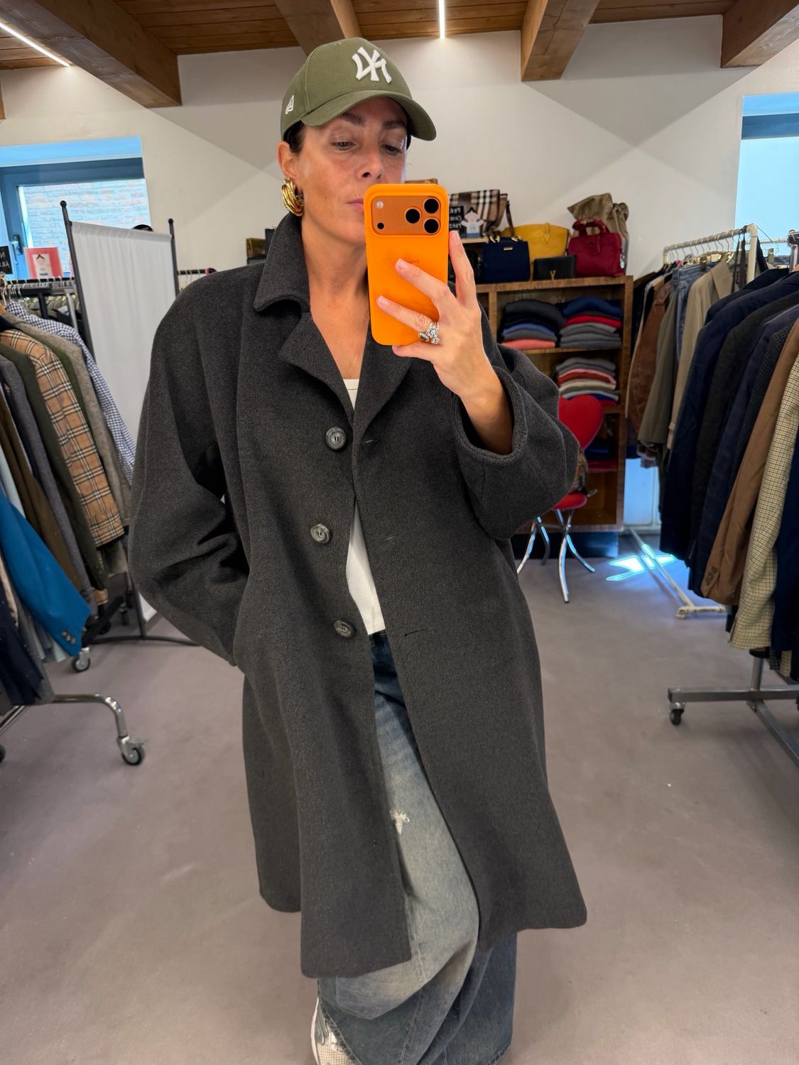 CAPPOTTO MAX MARA GRIGIO ANTRACITE LANA E CASHMERE